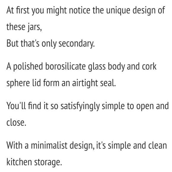 NWT Wondrwood tapered cork & glass storage jars 3 - Picture 10 of 12